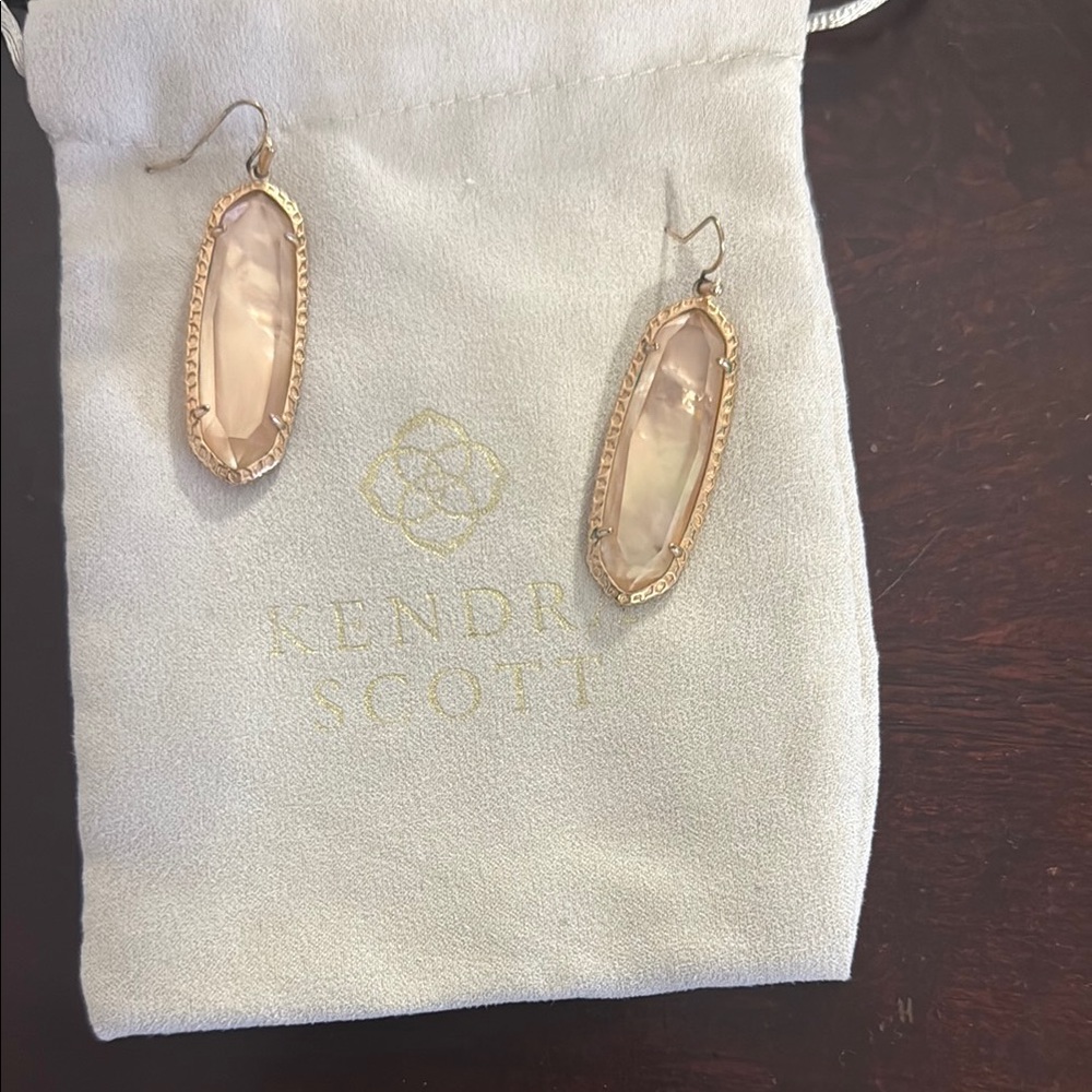 Kendra Scott Gold and Pink Statement Earrings